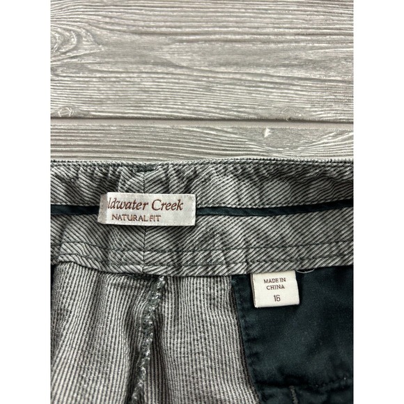 Coldwater Creek Natural Fit Textured Micro Stripe Gray Women's Size 16 Cropped - Picture 9 of 10